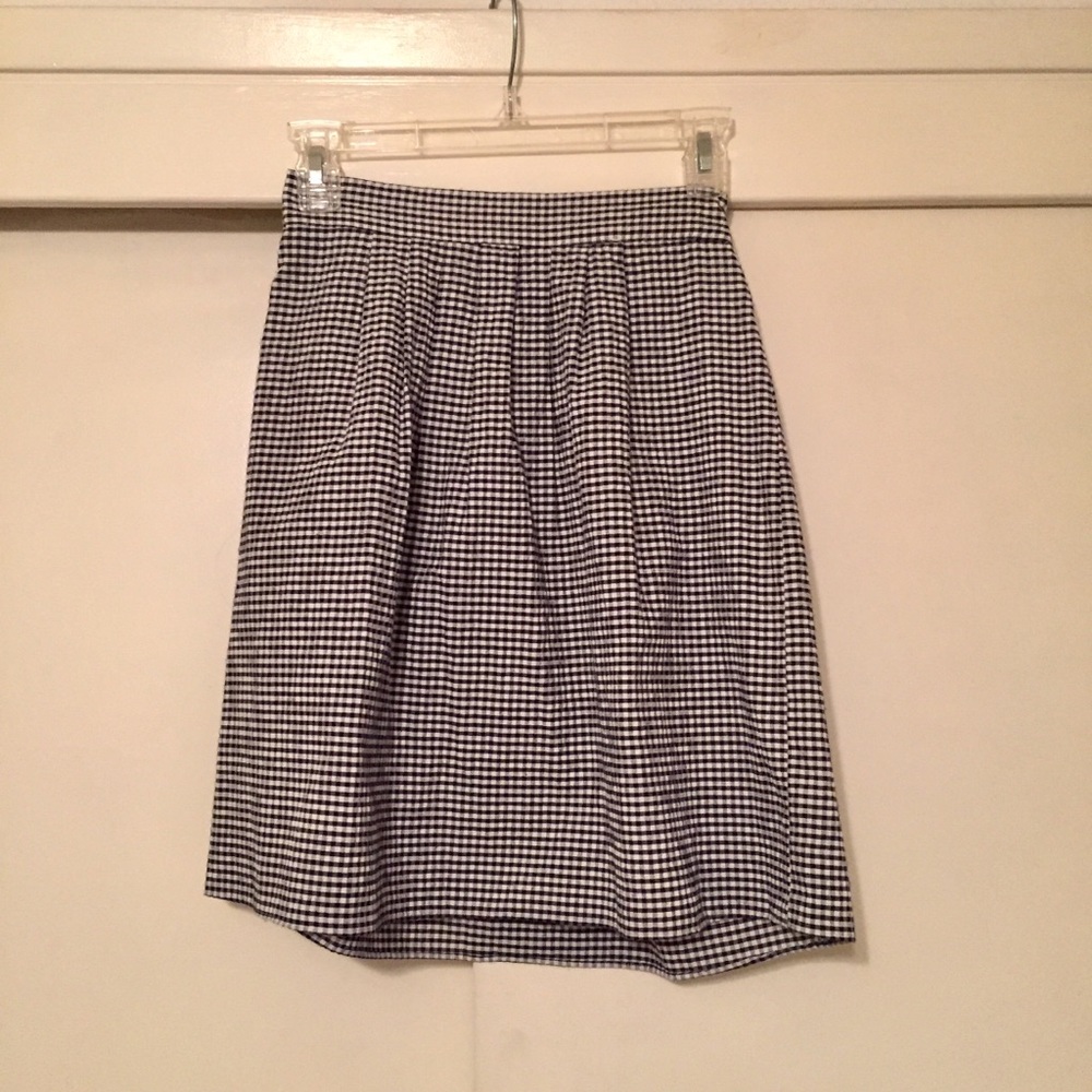 Maison Jules gingham high-waisted skirt